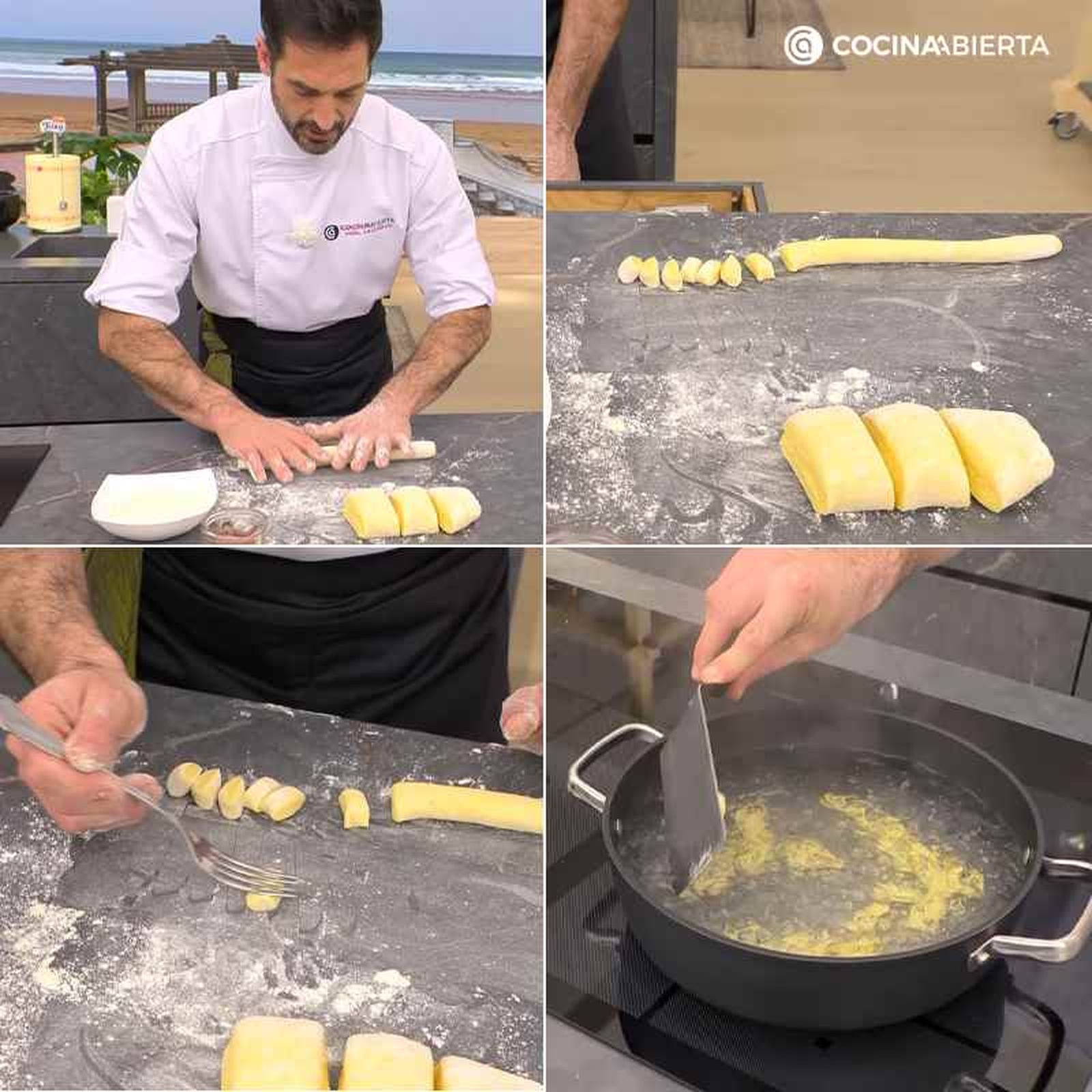Dale forma a los ñoquis con un tenedor