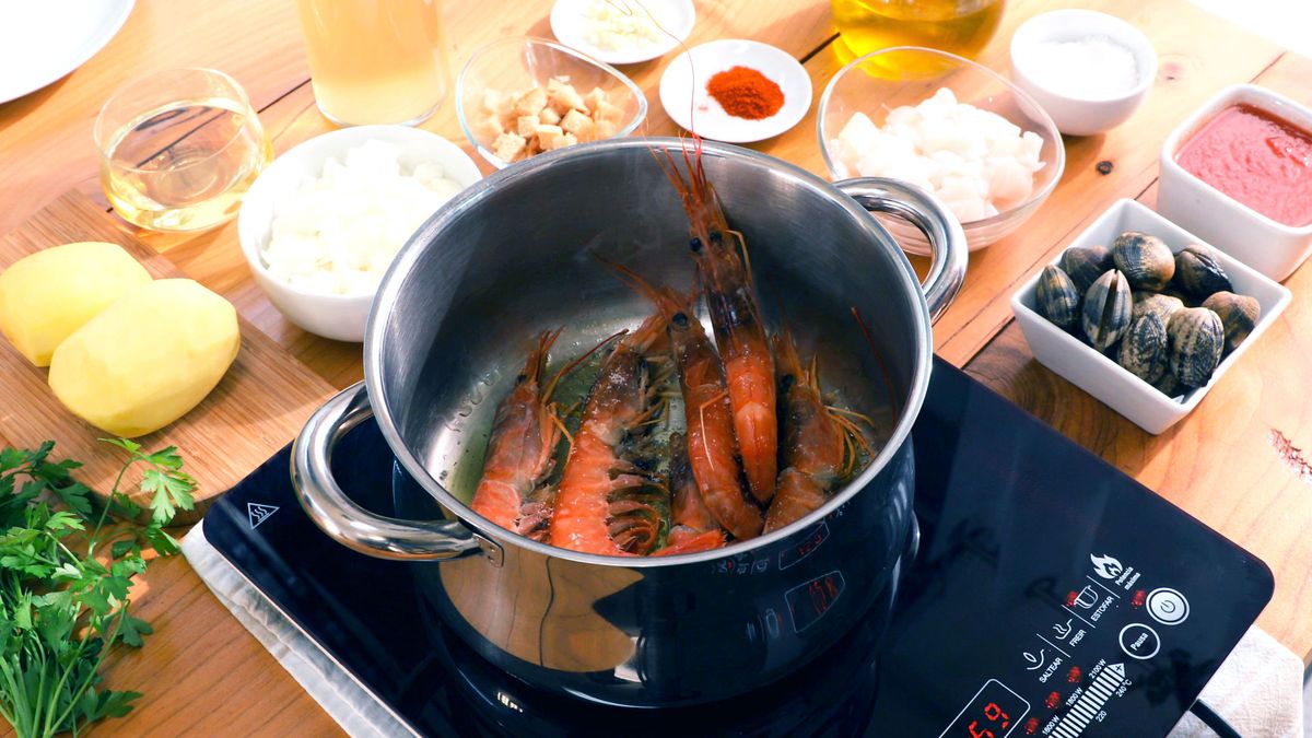 Caldereta de pescado   Paso 1