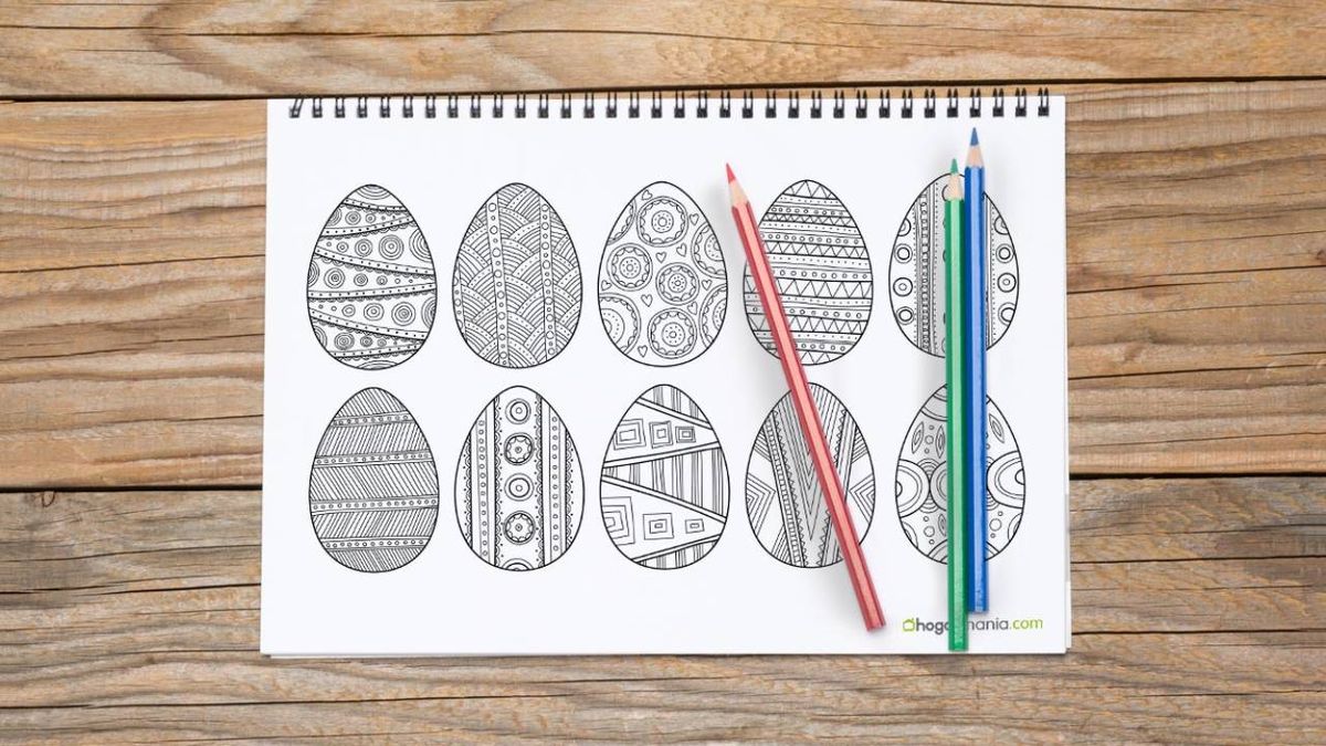 Dibujos de huevos de Pascua para colorear