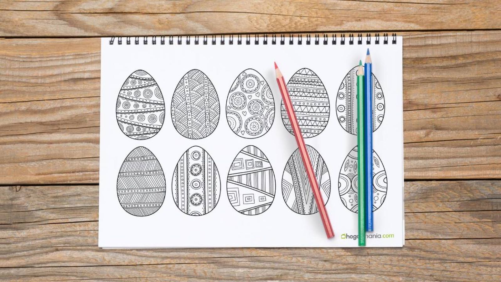 Dibujos de huevos de Pascua para colorear