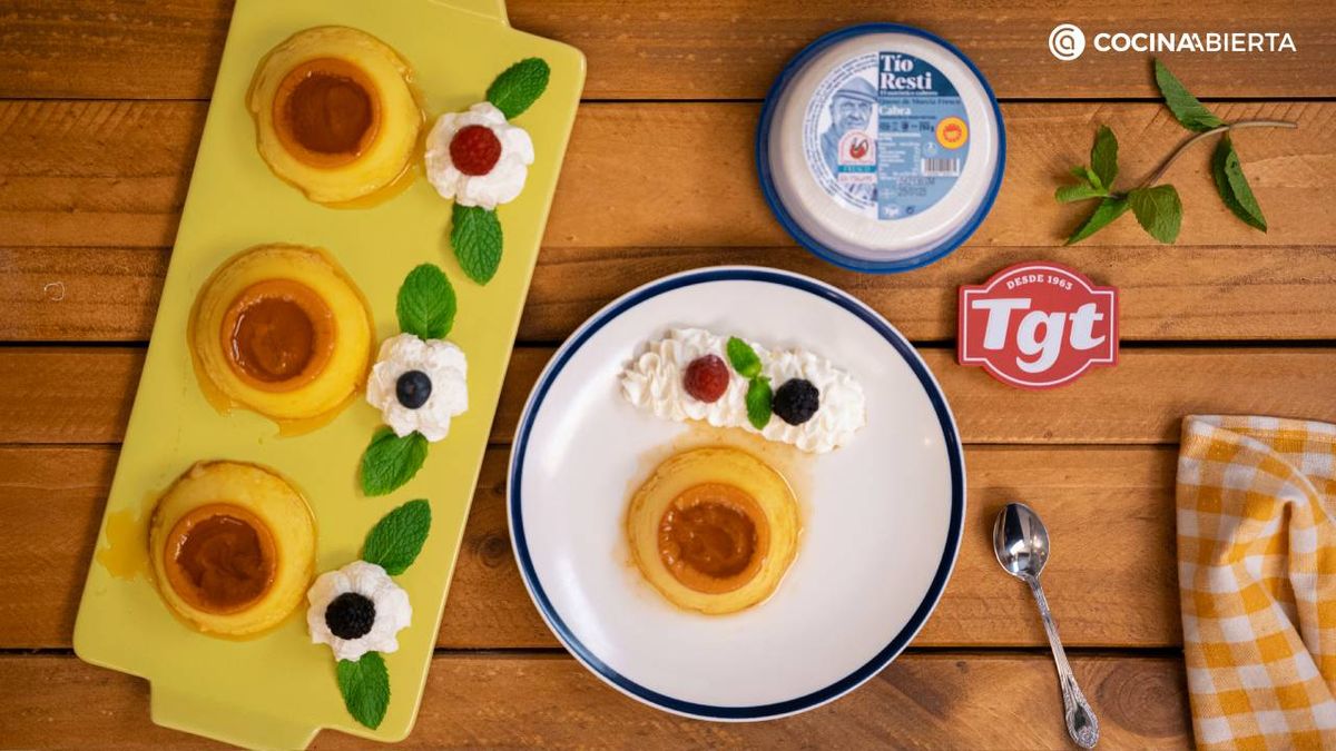 El flan de queso de cabra es un postre tradicional muy fácil de hacer