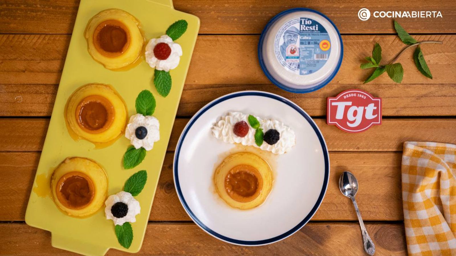 El flan de queso de cabra es un postre tradicional muy fácil de hacer