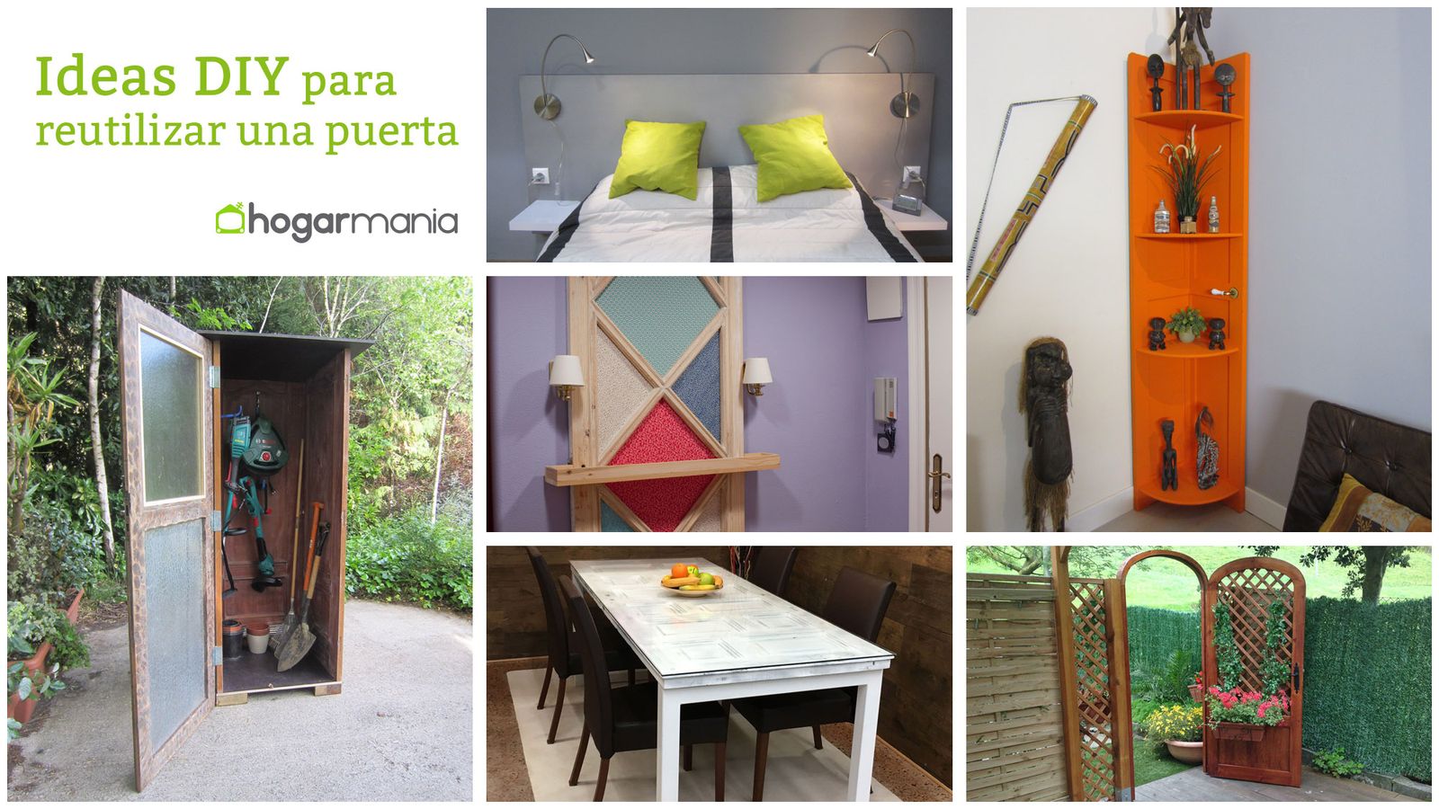 Ideas para reutilizar una puerta