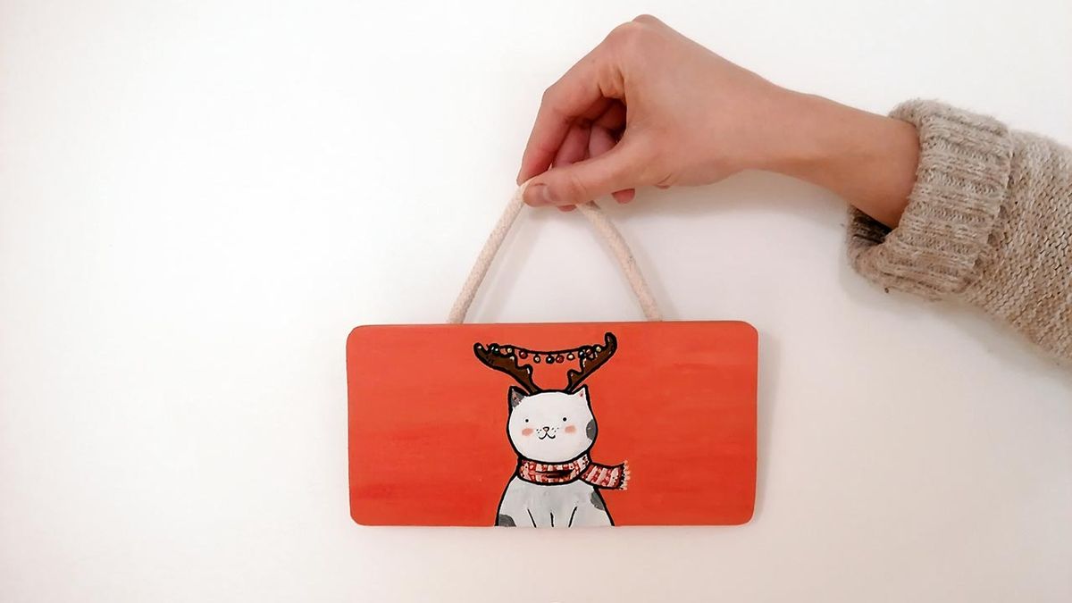 adorno madera navidad