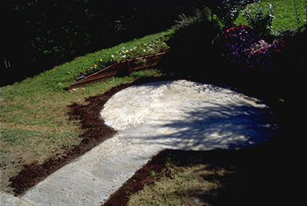 Solera circular de hormigón