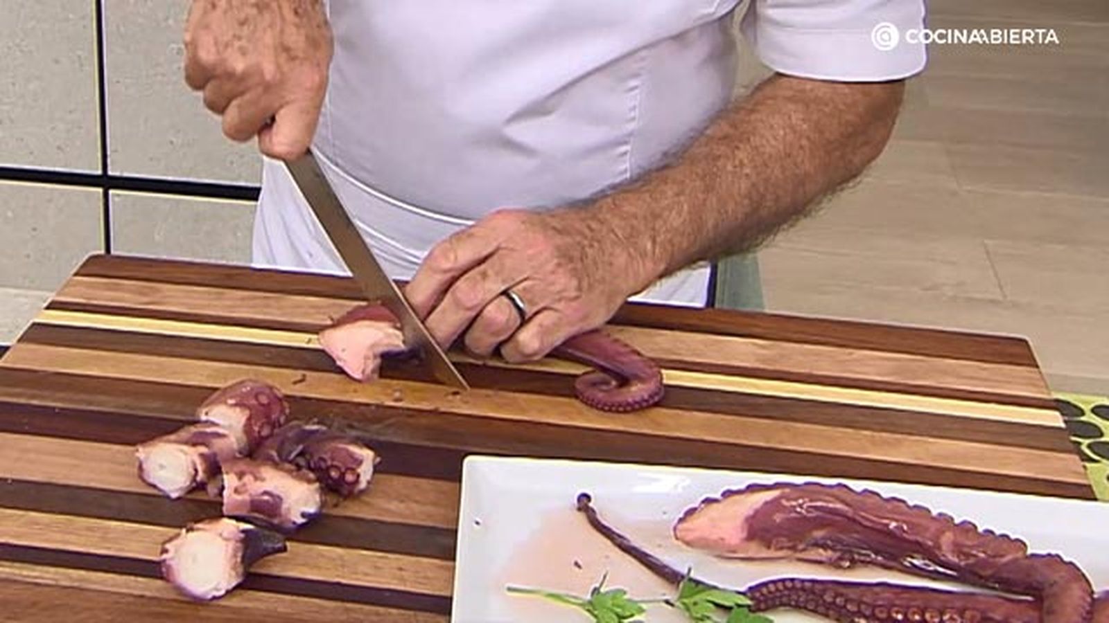 receta salteado pulpo verduras garbanzos ka paso 5
