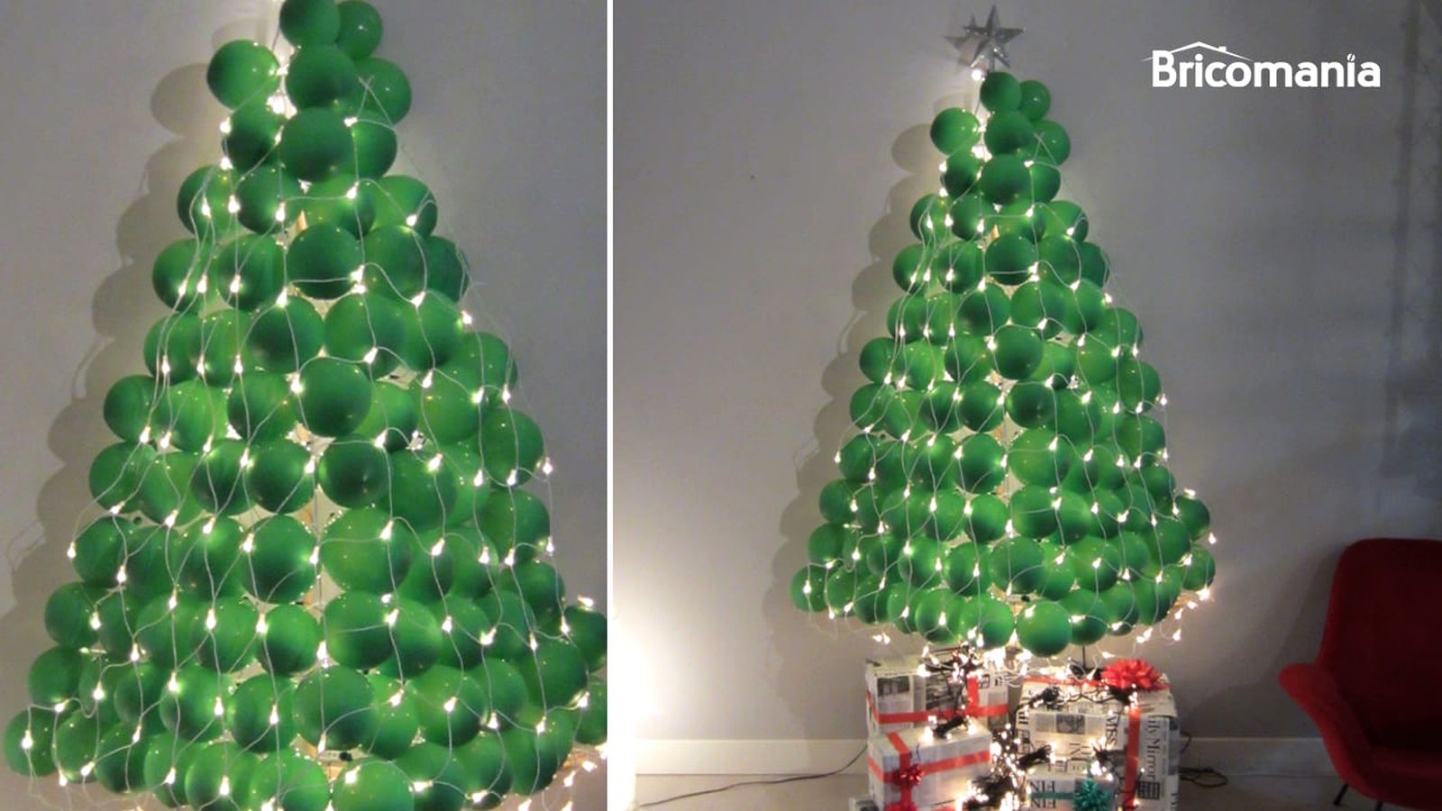 Bricomania 725 arbol de navidad con globos