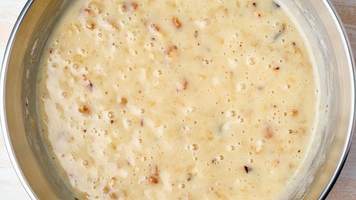 Cómo hacer banana bread (pan de plátano) con nueces y chocolate   Paso 5