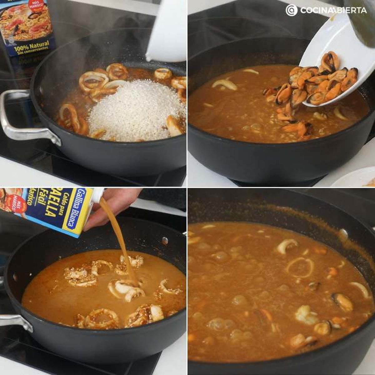 Cómo preparar arroz caldoso de marisco