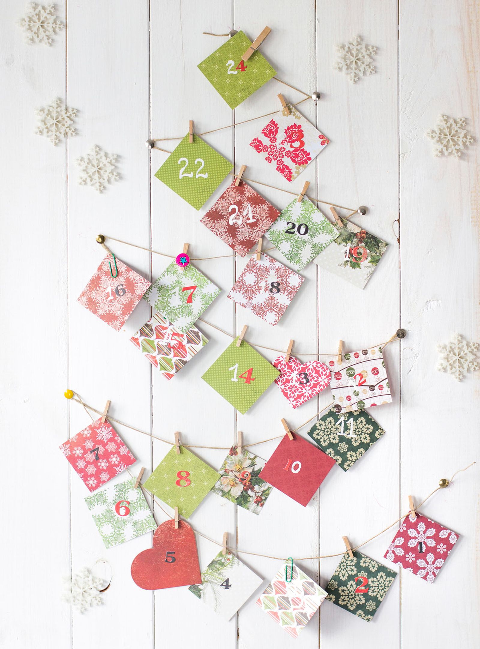 Ideas para el calendario de adviento pared