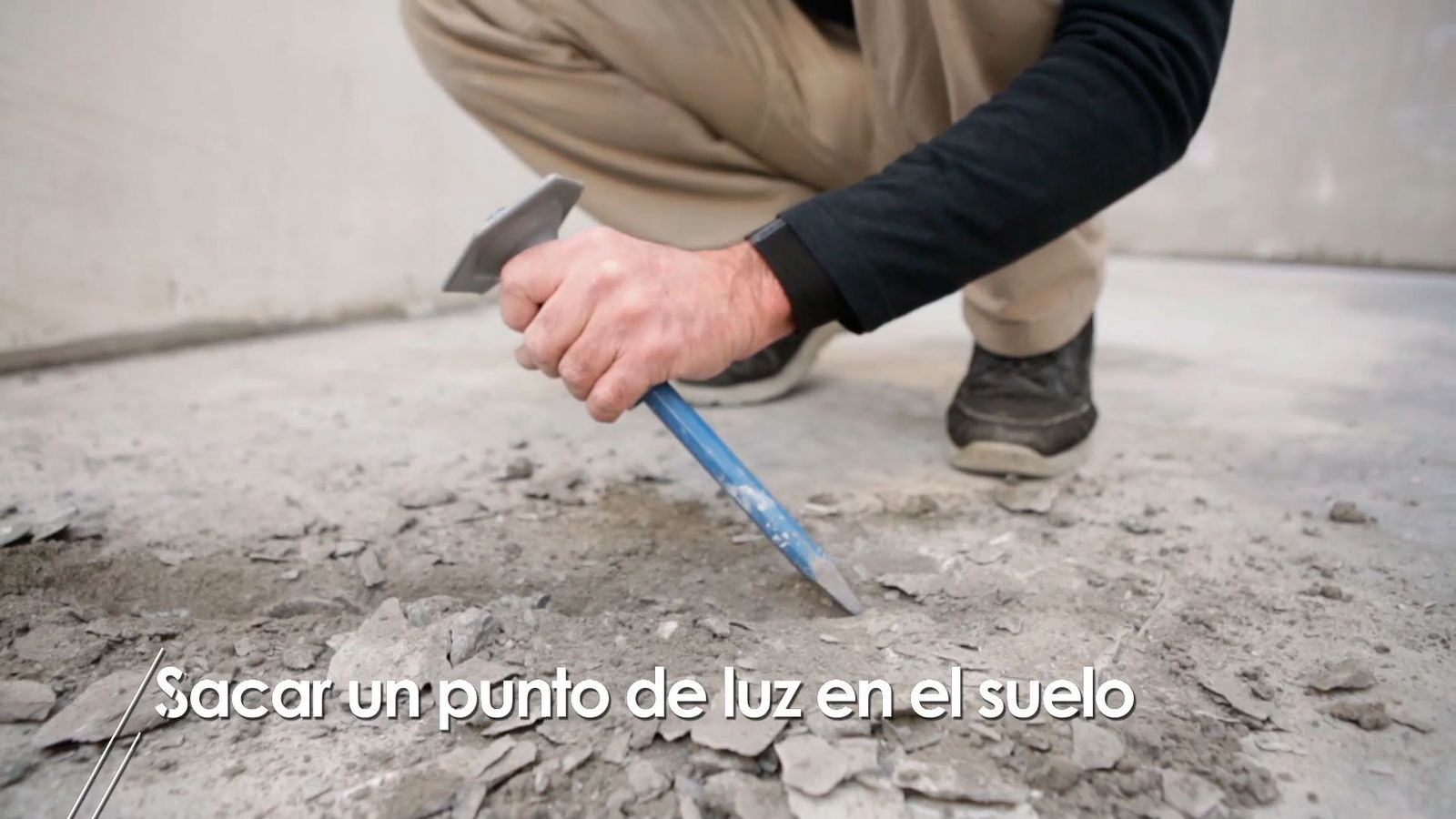 Cómo sacar un punto de luz en el suelo paso 4