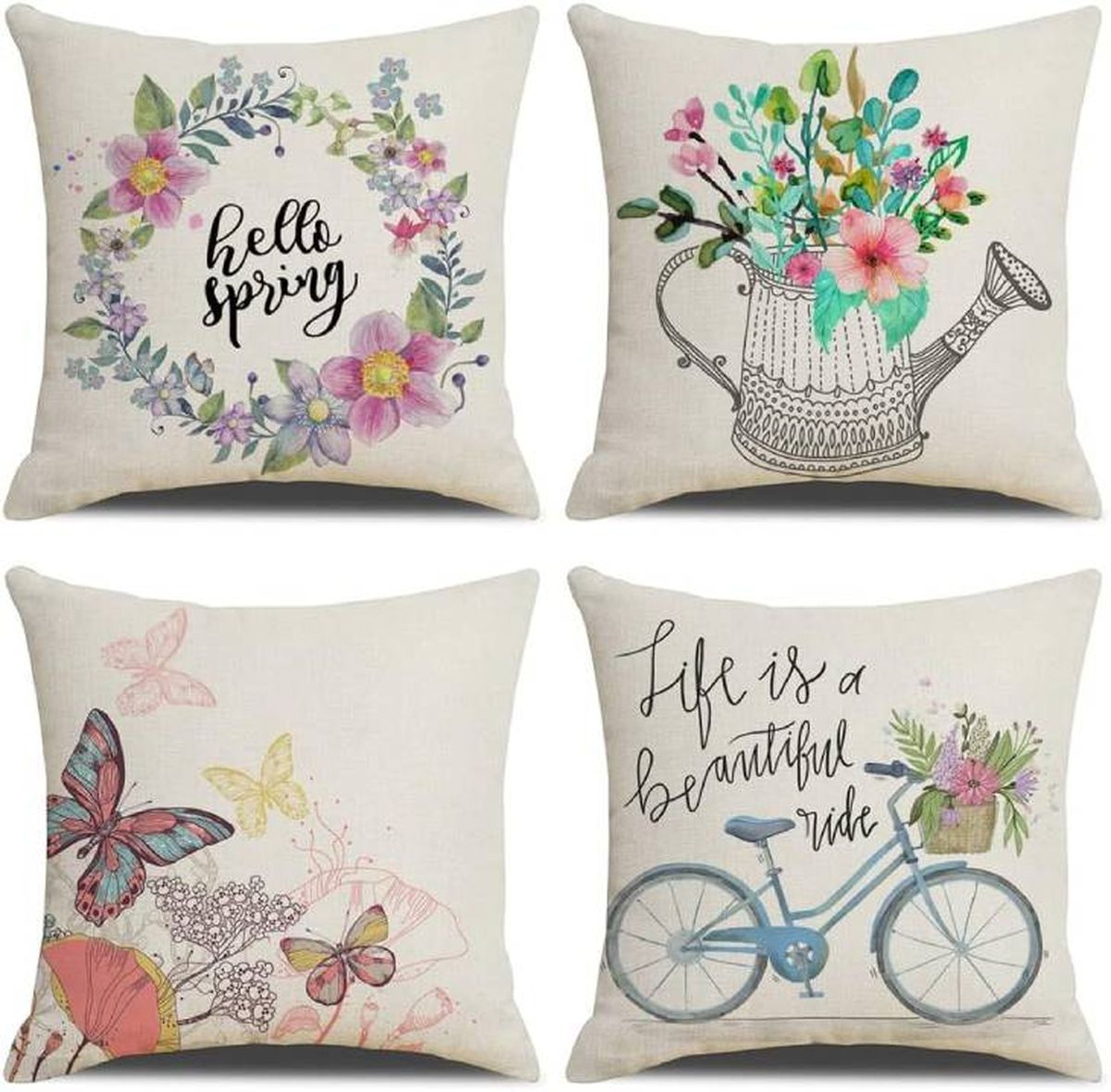 fundas cojin frases primavera