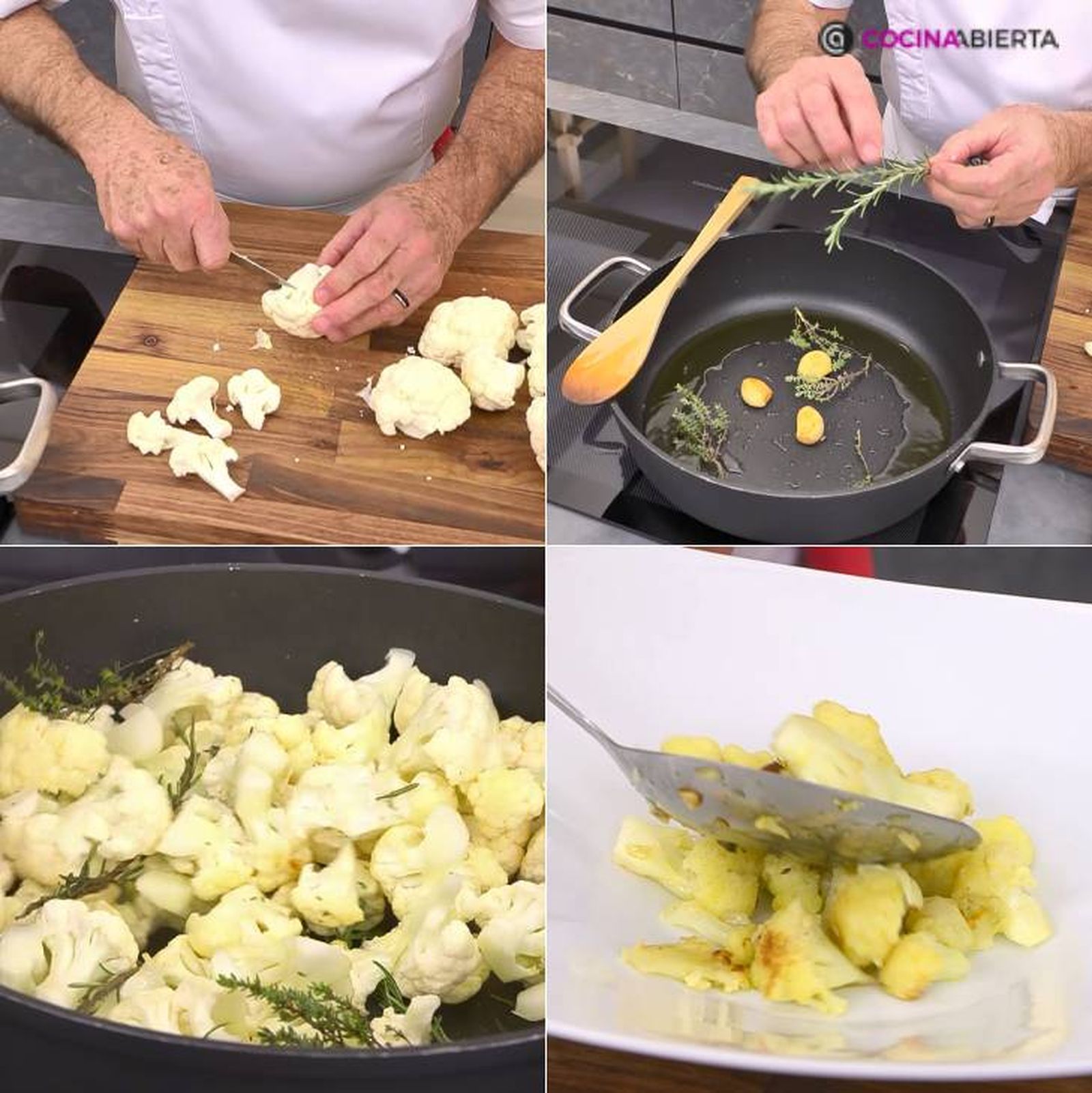 coliflor especiada pasos