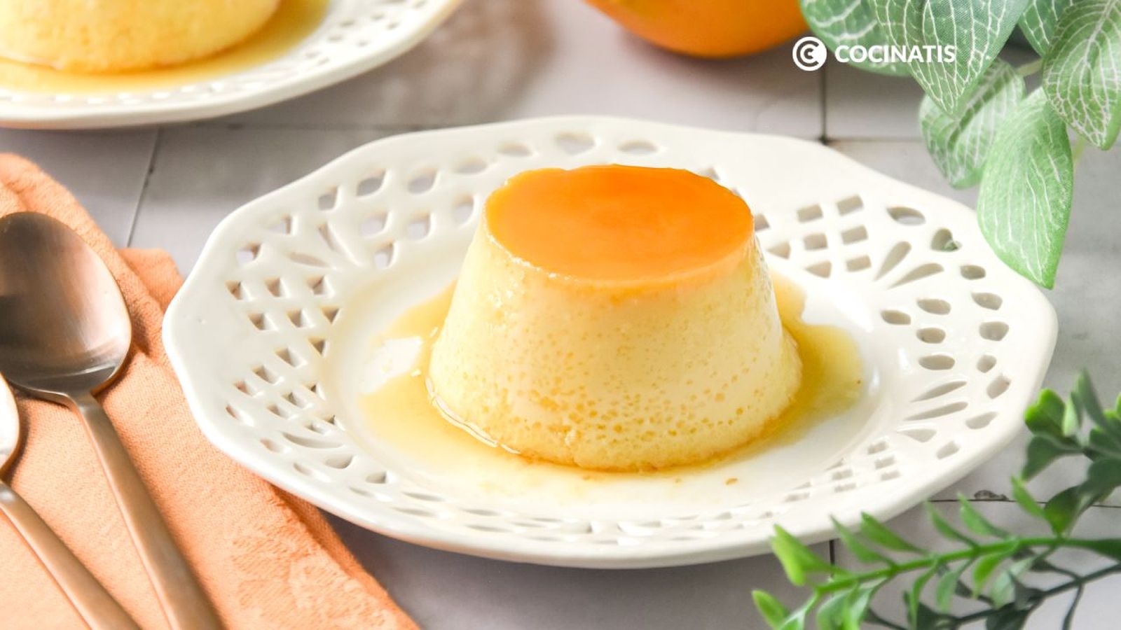 Flan de naranja