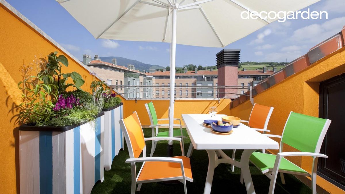 terrazaza colorida veraniega