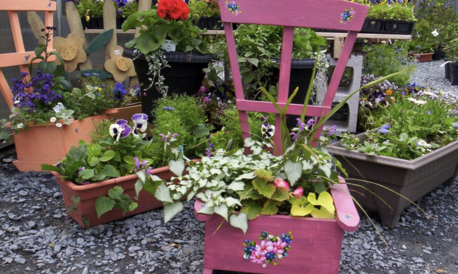 Reciclar silla en macetero