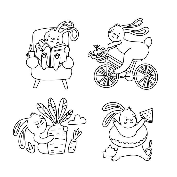 dibujo conejo pascua 2