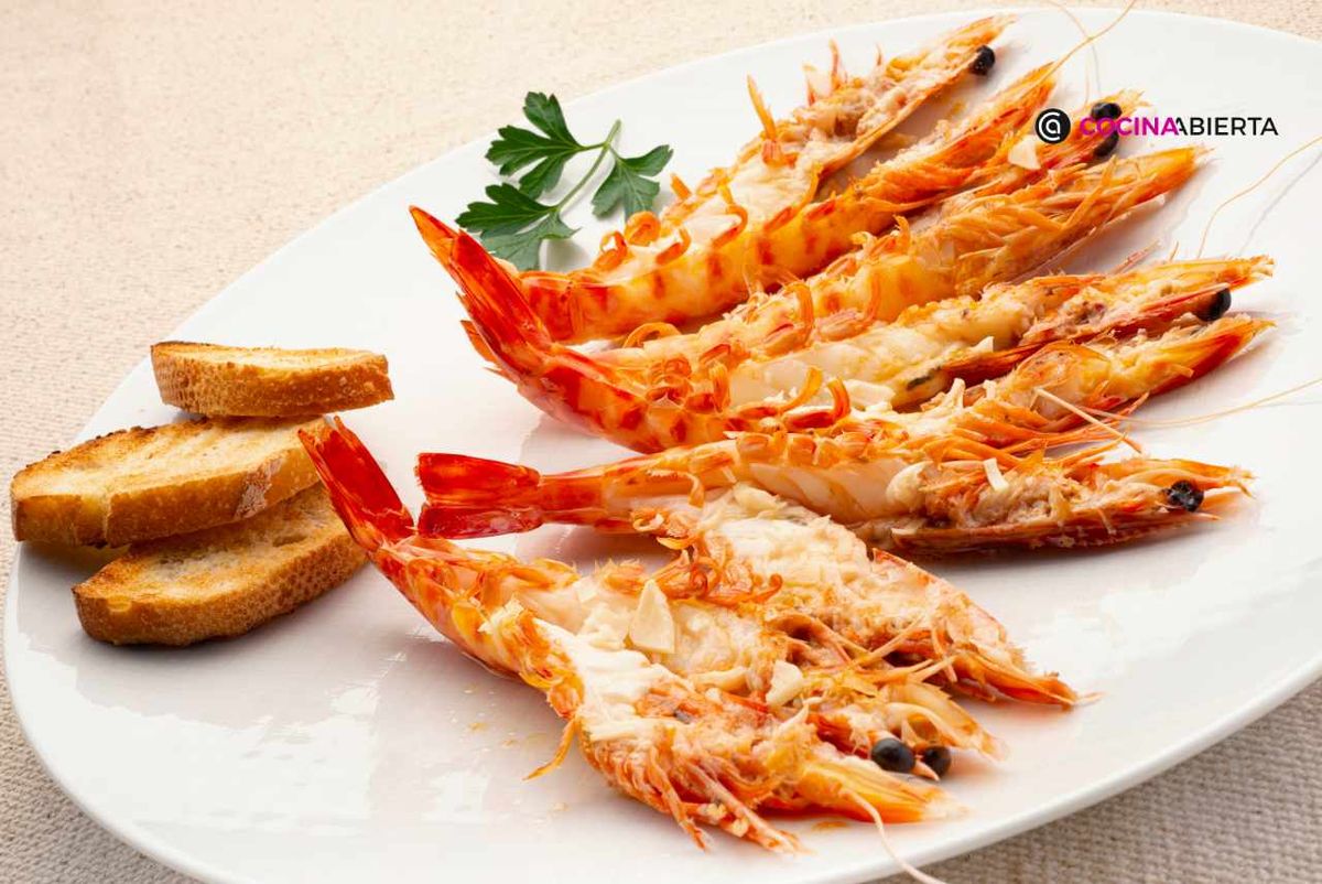 Deliciosos langostinos a la espalda de Karlos Arguiñano