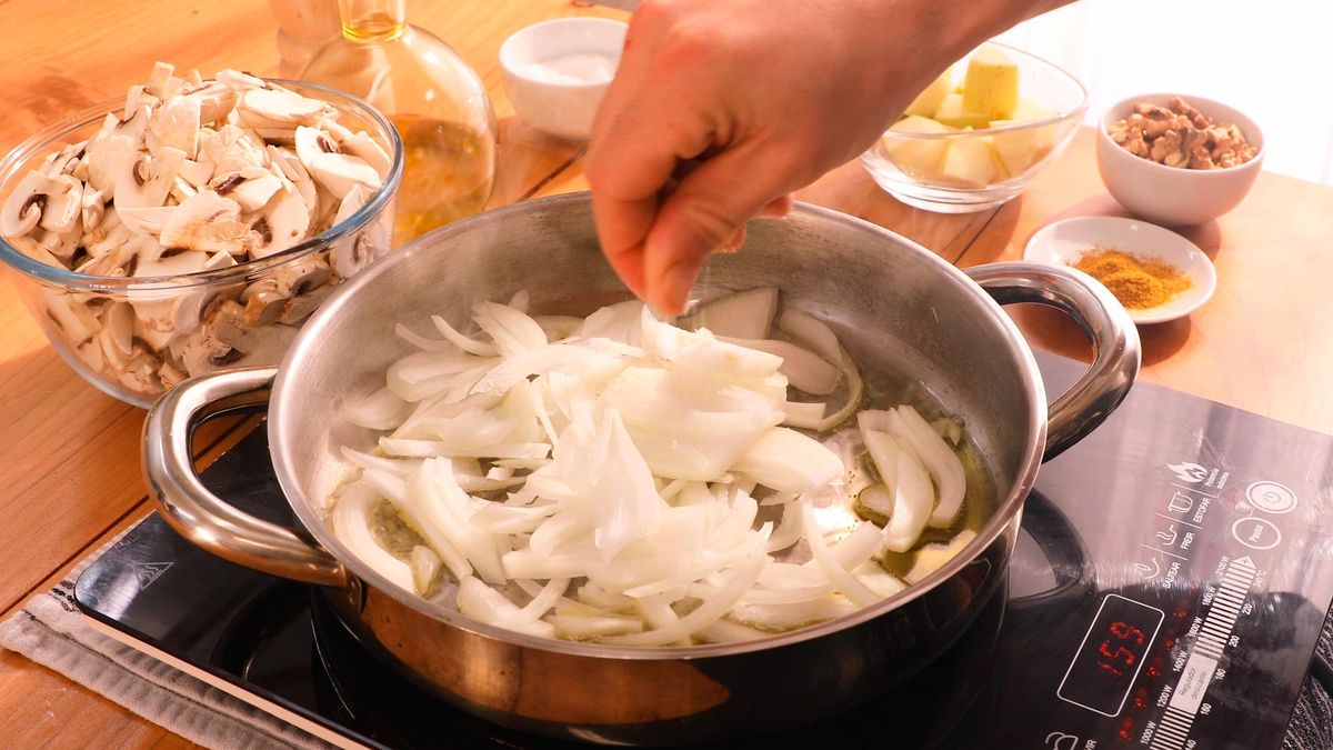 Paté vegetal de champiñones y manzana   Paso 4