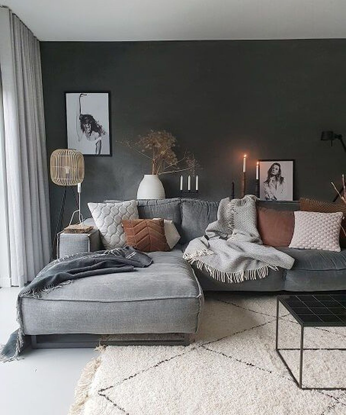 salon gris tonos oscuros y claros pinterest huizedop