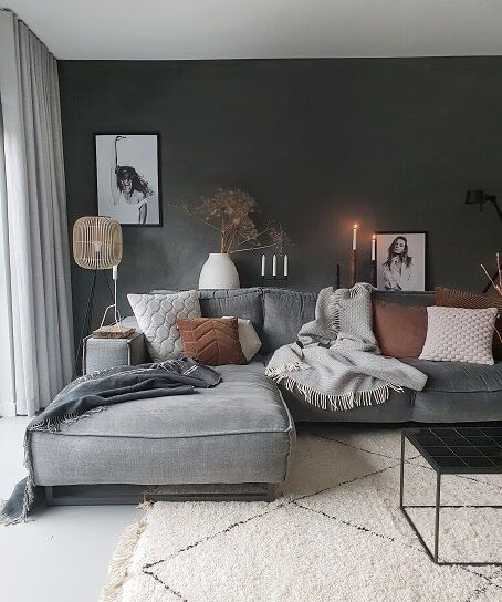 salon gris tonos oscuros y claros pinterest huizedop