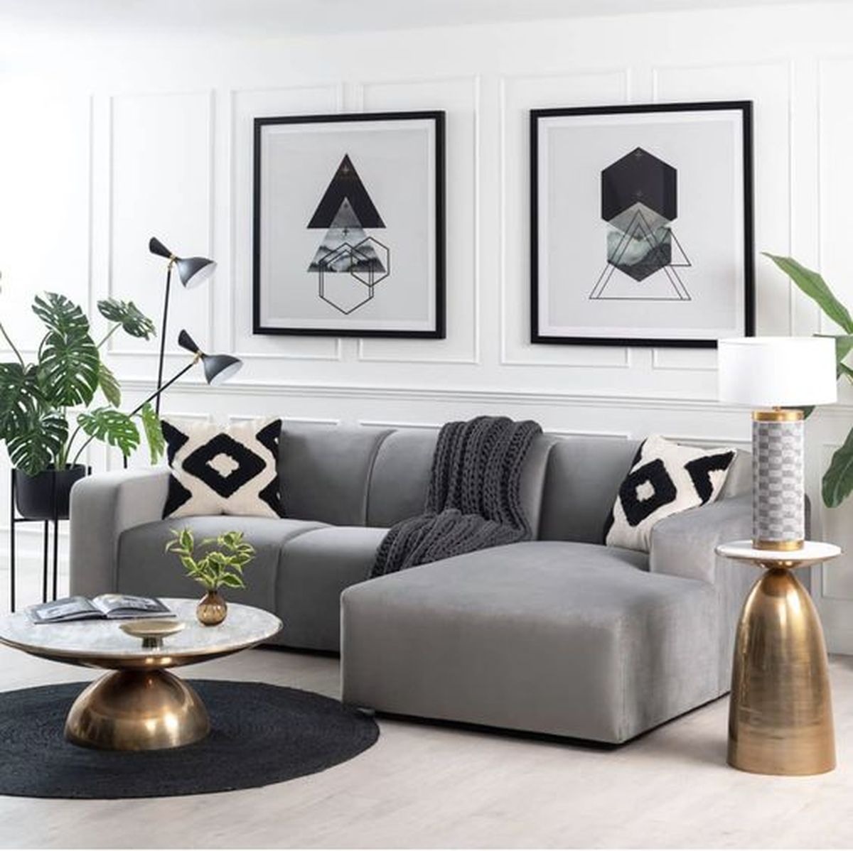 7 salon gris negro pinterest