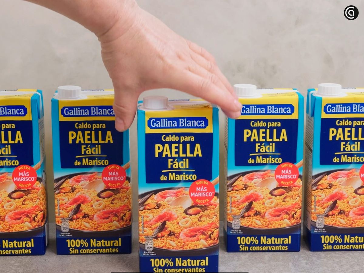 Paella de bogavante - caldo Gallina Blanca