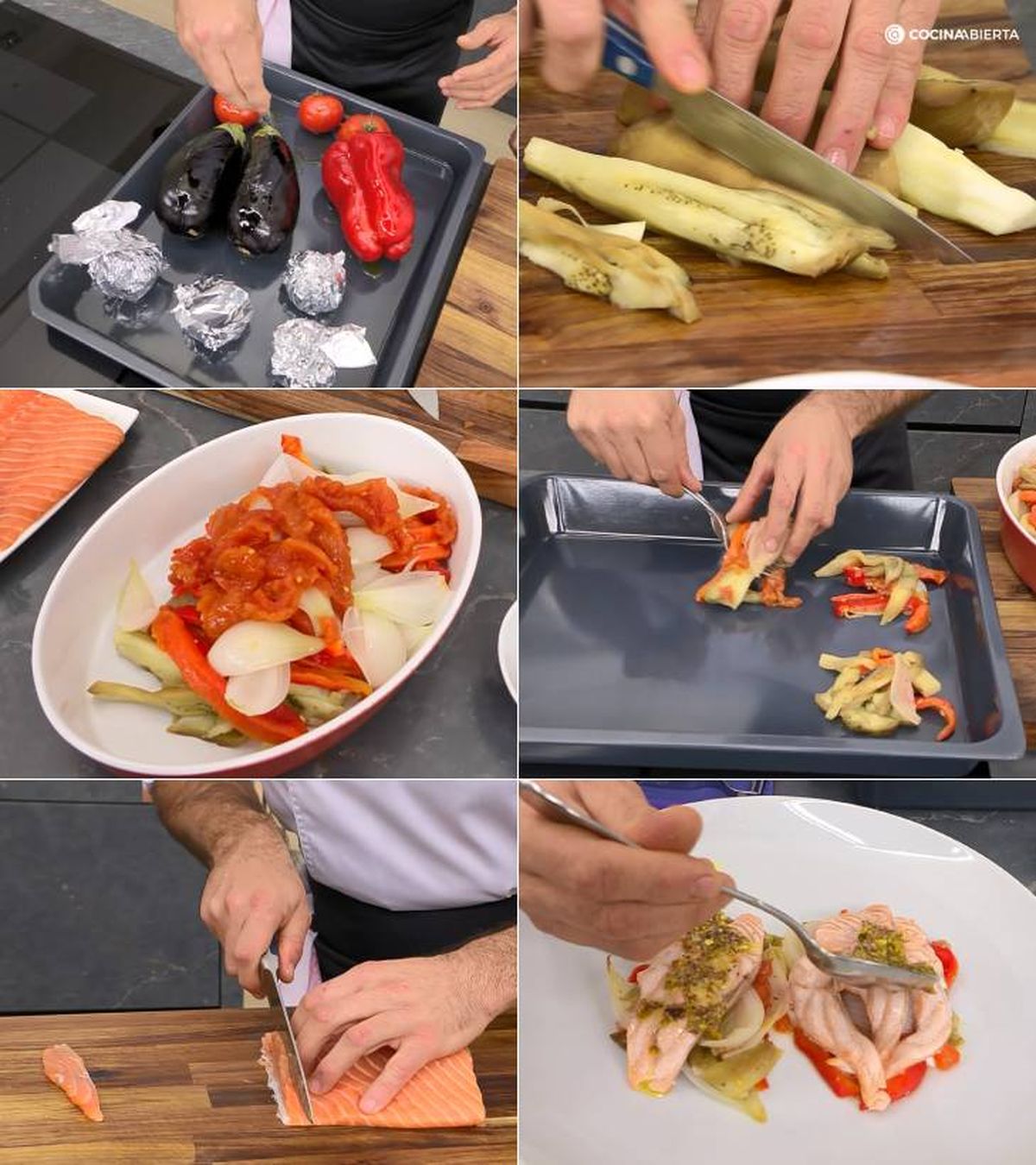 escalivada salmon pasos