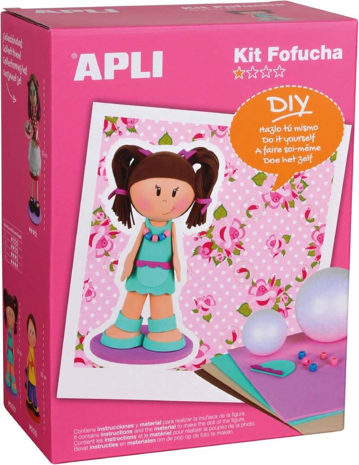 Kit para hacer una muñeca fofucha.