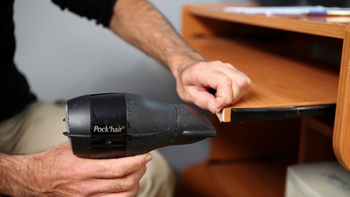 Arreglar el canto de un escritorio paso 1