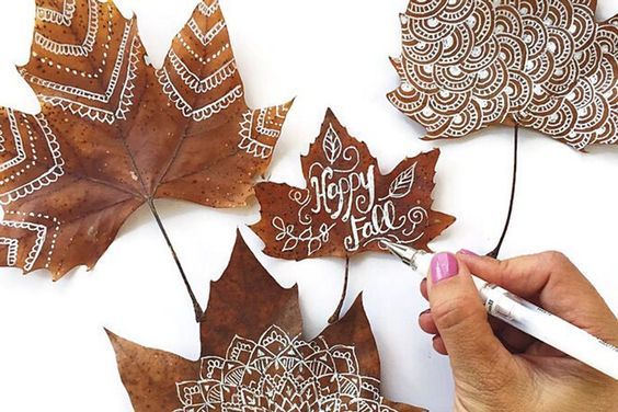 hojas otono mandalas
