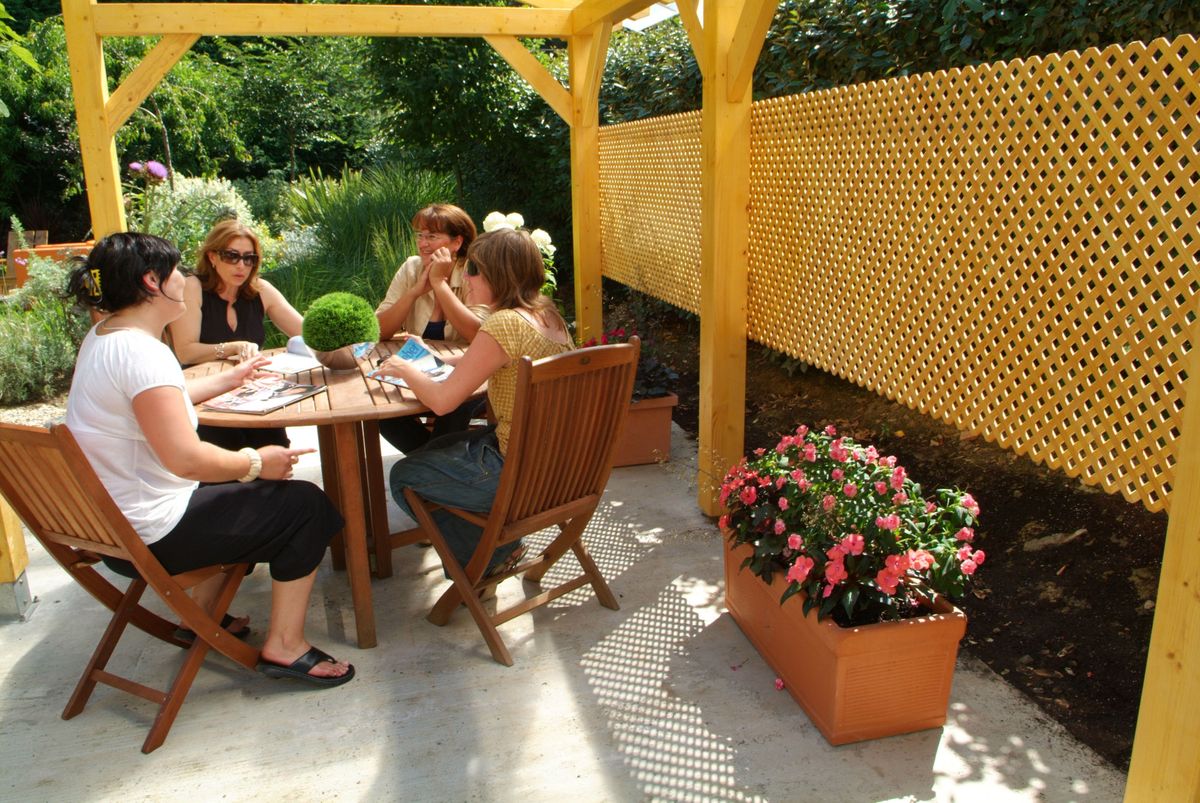 Proteger cubierta con celosías de madera paso 8