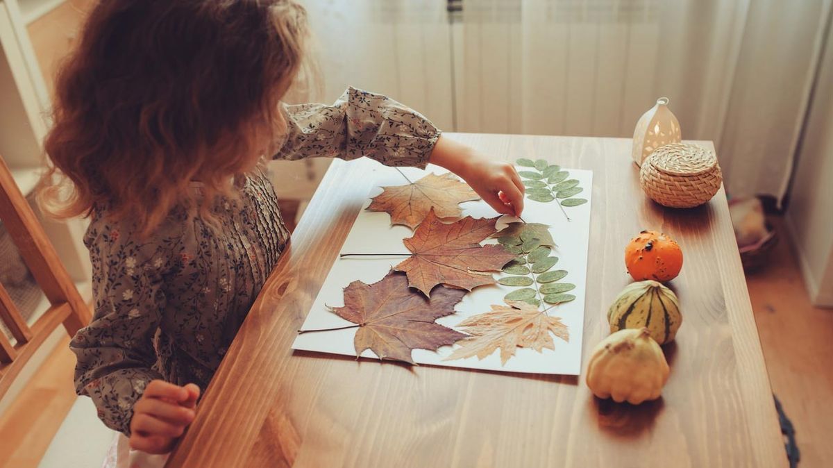 manualidades otono mural