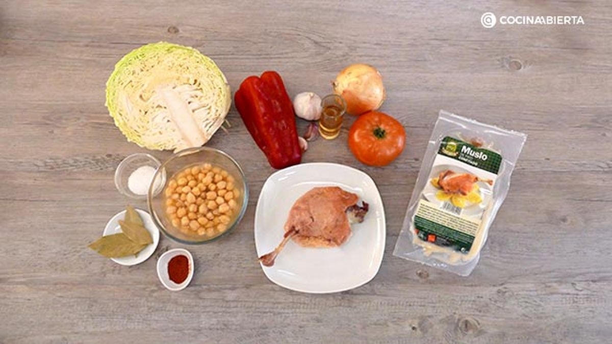 CTIS0933 receta garbanzos pato confitado ingredientes