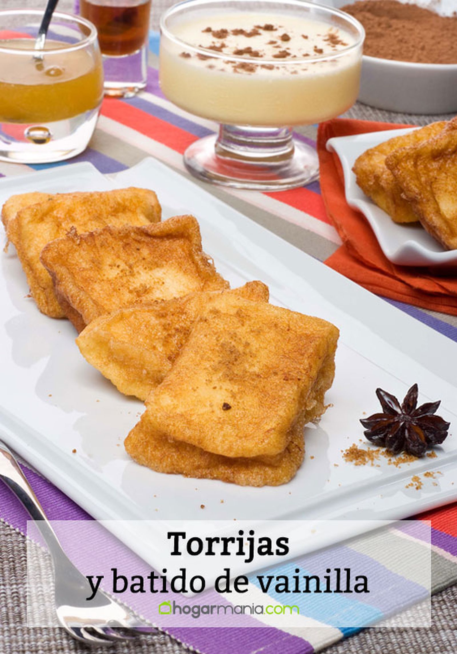 torrijas y batido de vainilla pin