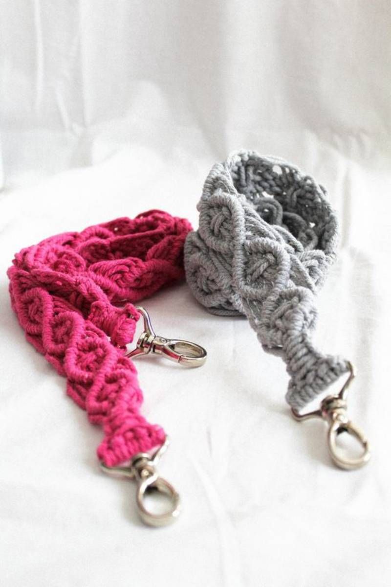 Correas para el bolso de macramé.