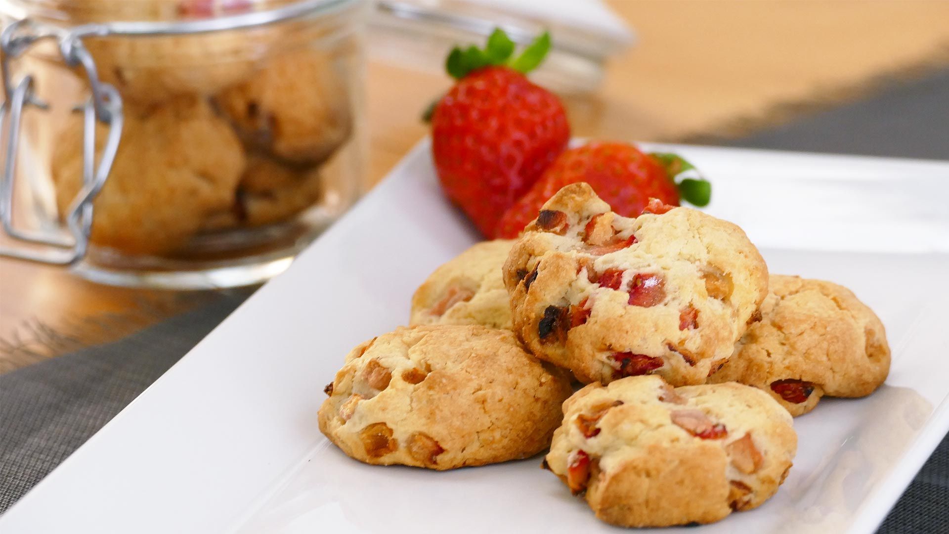 Receta de galletas de fresa