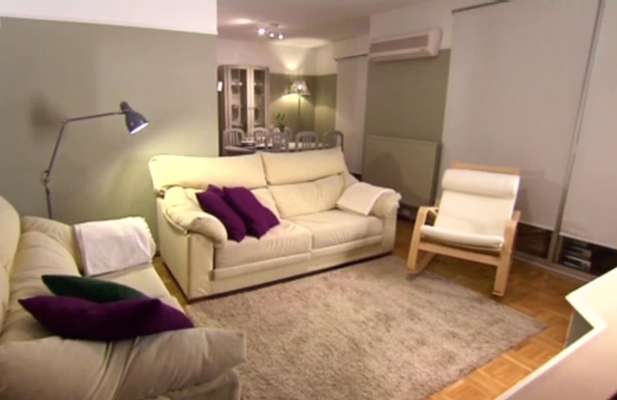 Decorar salón con forma de L