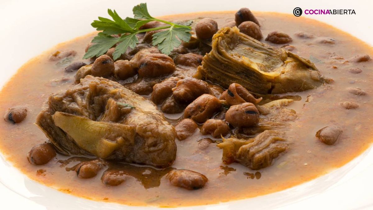 KARL7119 Potaje habas secas hierbabuena