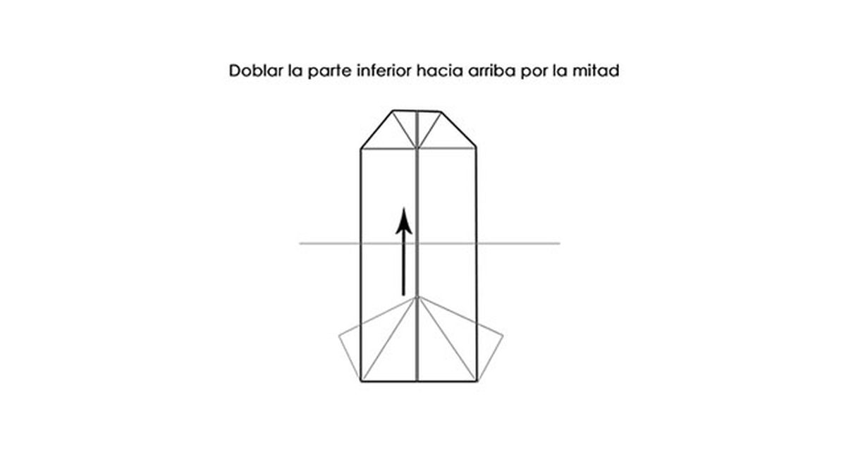Hacer camisa origami paso 5