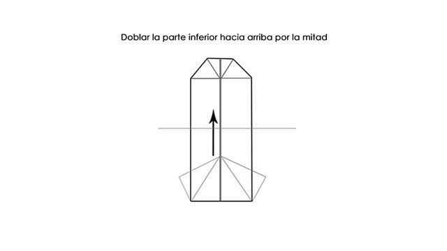 Hacer camisa origami paso 5