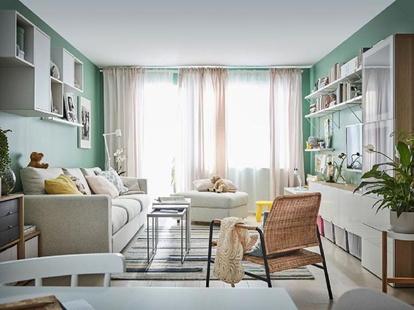 Soluciones para decorar y distribuir un salón pequeño 3