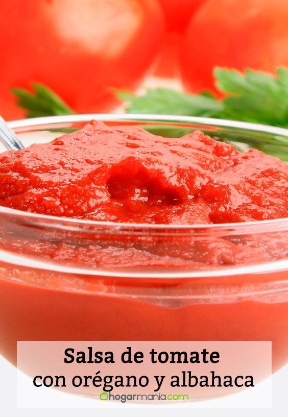 salsa tomate oregano albahaca pin