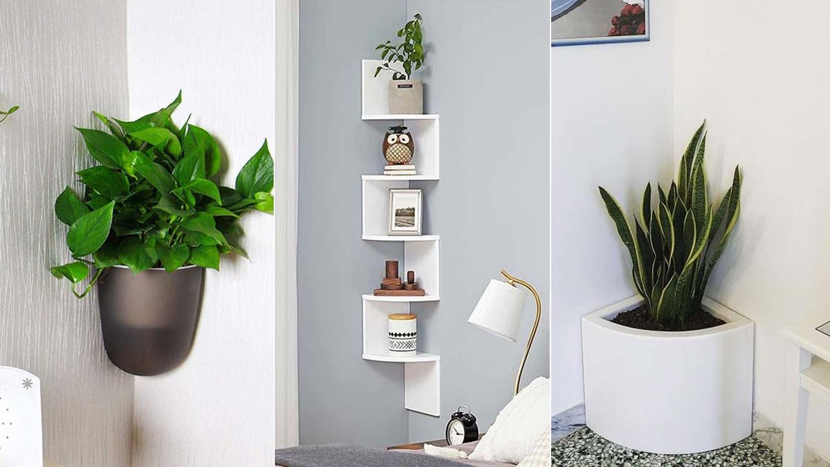 maceteros estantes esquineros para plantas