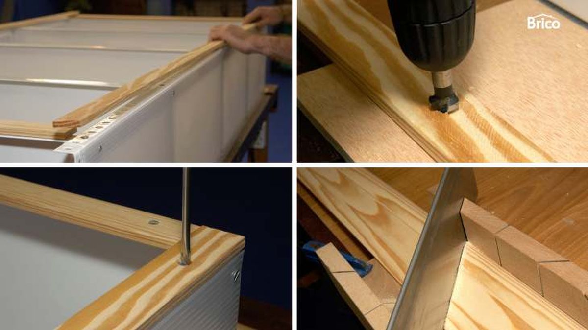 Colocar cuatro piezas de regrueso