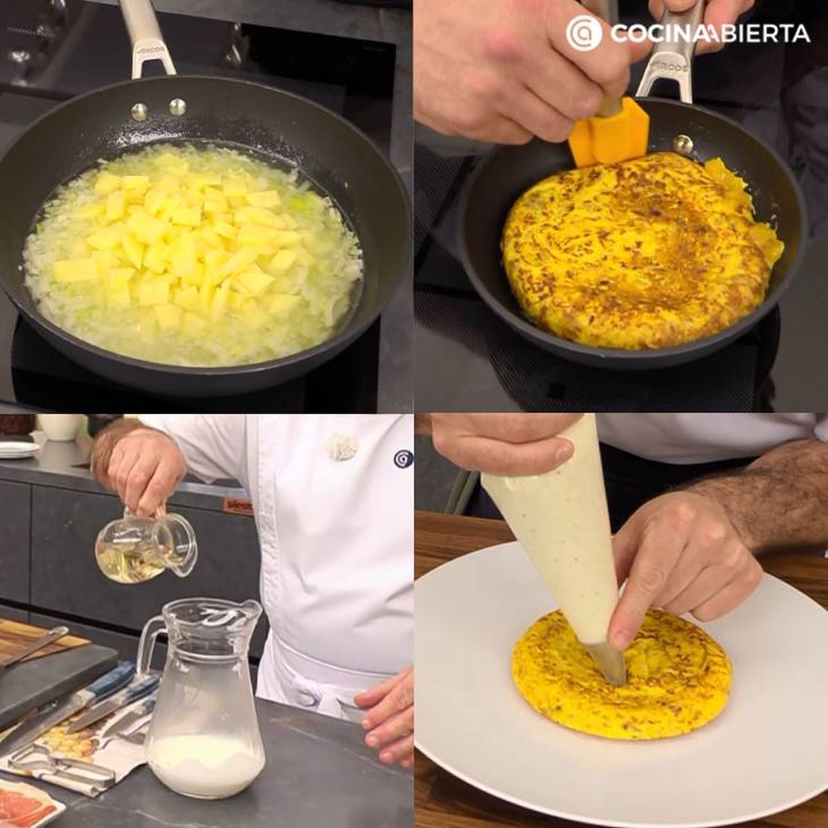 tortilla de patata cremosa con trufa receta pasos