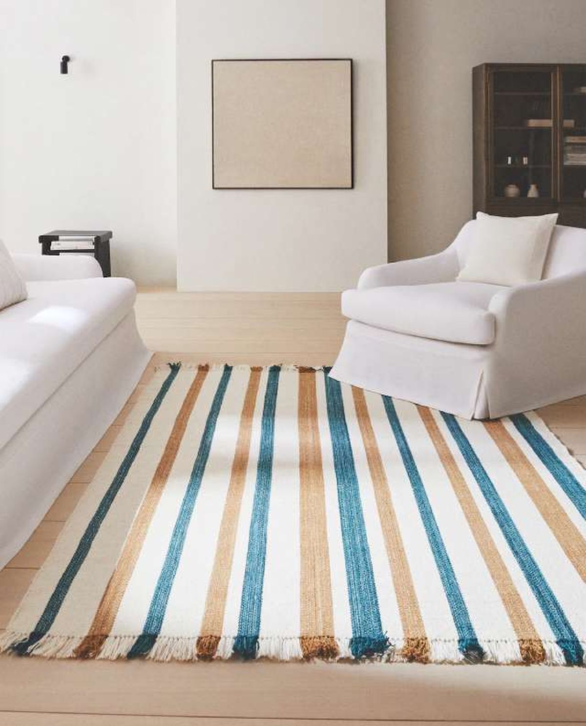 alfombra rayas multicolor zara home
