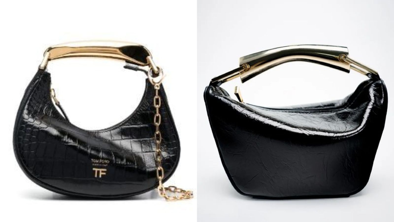 Bolsos de Tom Ford y Zara / Fotos: Farfetch y Zara