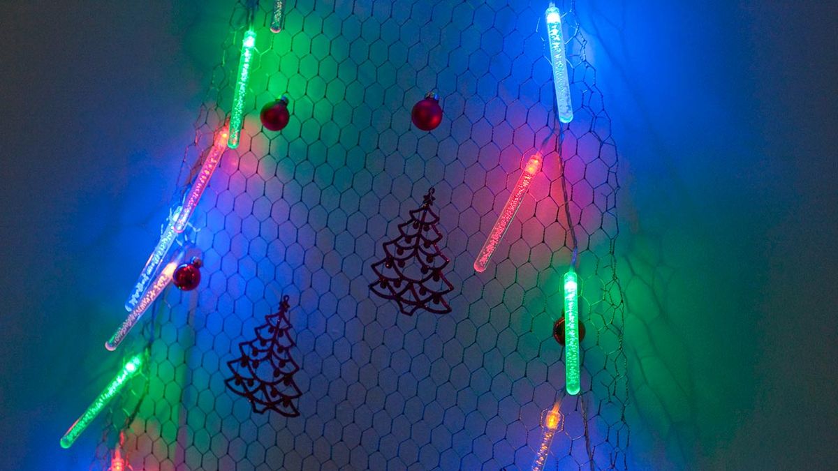 Árbol navideño de malla