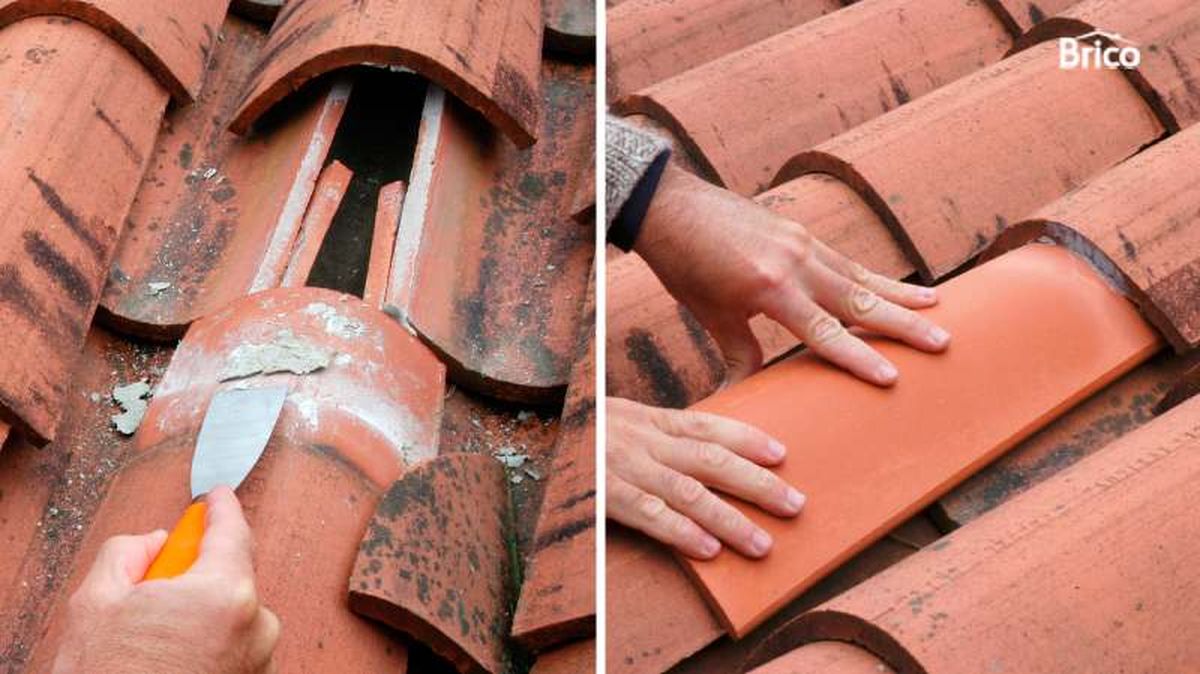 Cambiar una teja rota